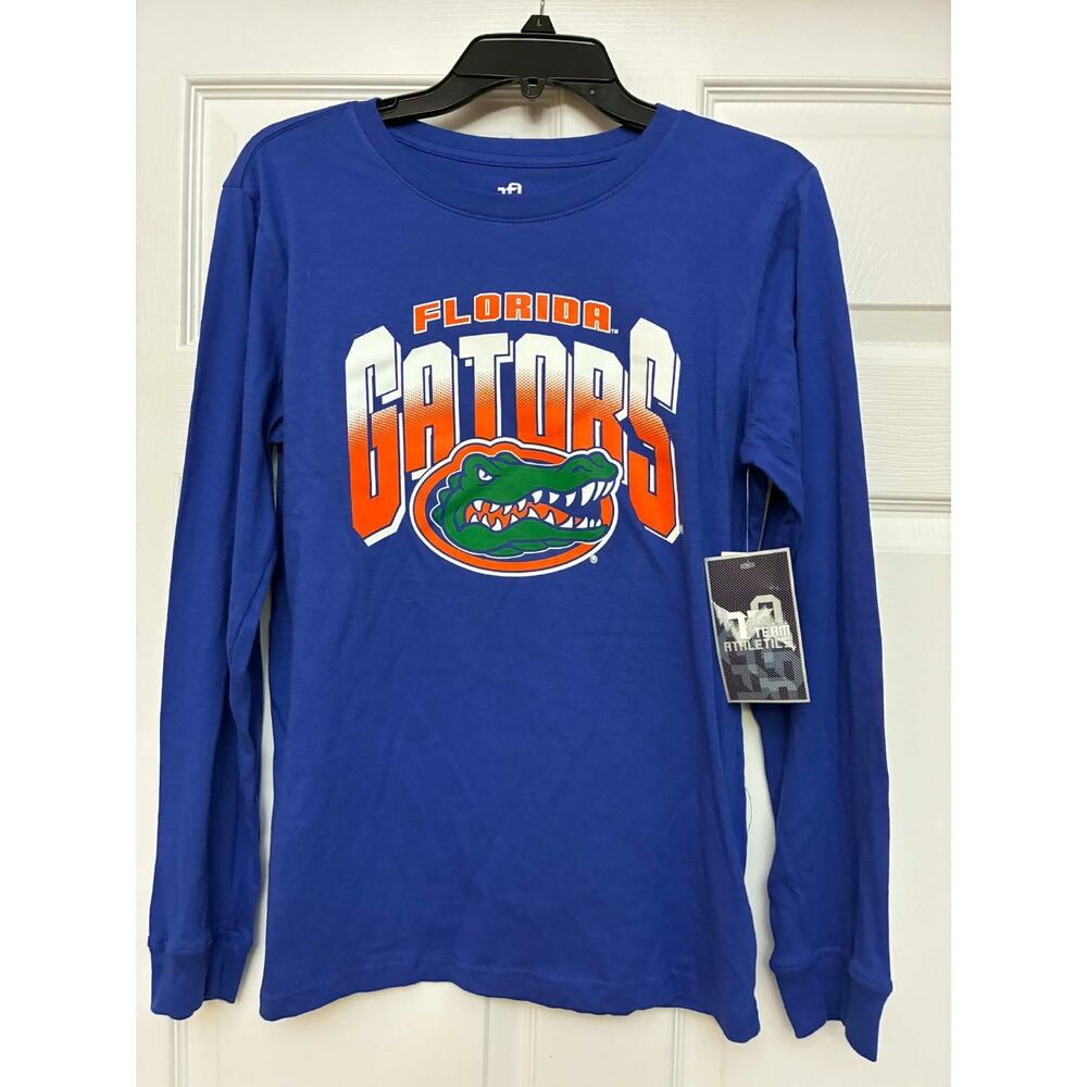 Florida Gators Long‎ Sleeve T-Shirt Youth XL 14/16 Blue NCAA Team Athletics NWT